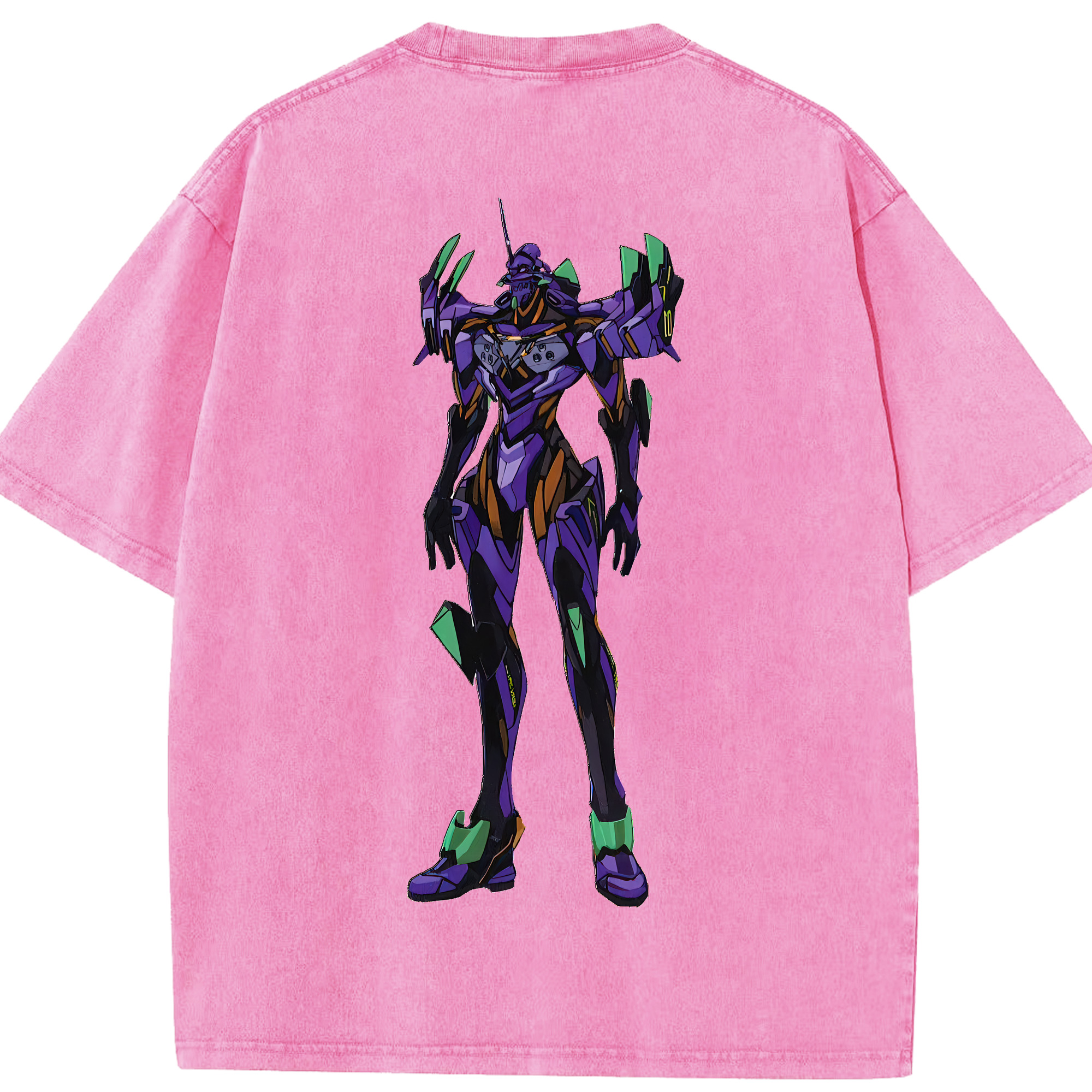 （画像用） EVA 新世紀エヴァンゲリオン 綿100% ヴィンテージ風 半袖Tシャツ（背面プリント）